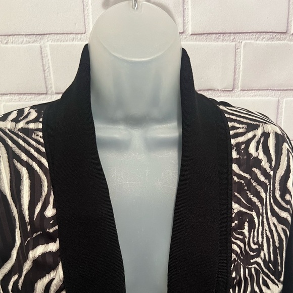 JONES NEW YORK Collection open black-print cardigan /size S - Picture 3 of 8